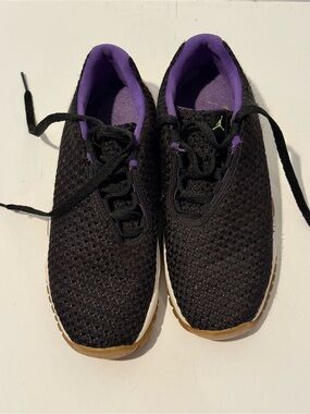 Michael Jordan Black and Purple Athletic Sneakers
